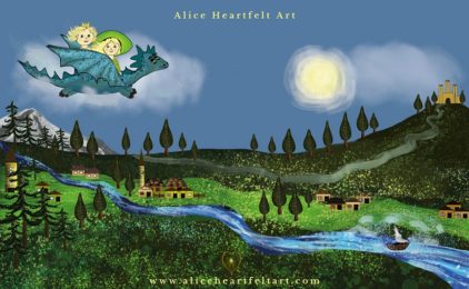 Alice Heartfelt Art - "About a prince who dared” - digital illustration made for a children's fairy tale (the "Piórko2019" contest organized by Biedronka)